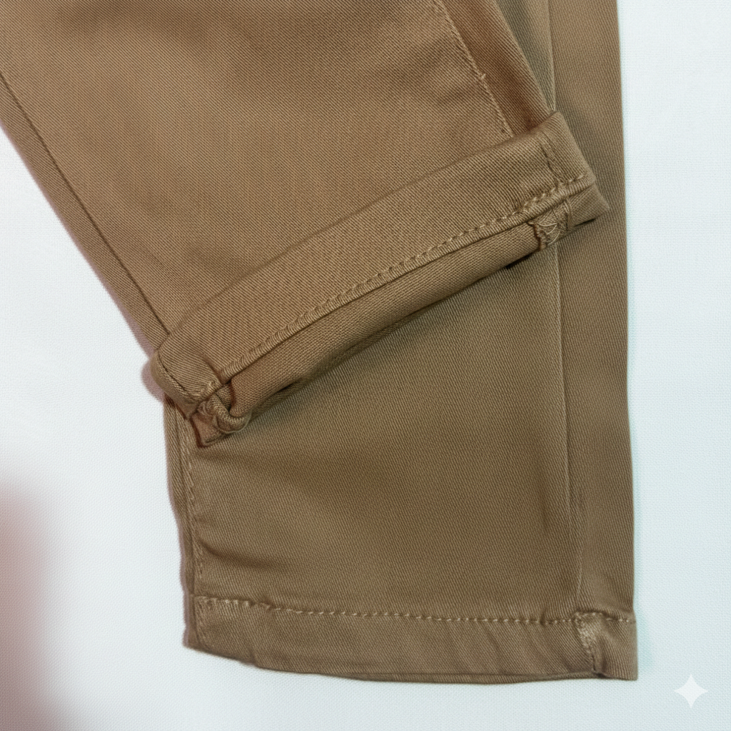 Baby Boy Cotton Pant-camel color - Image 5