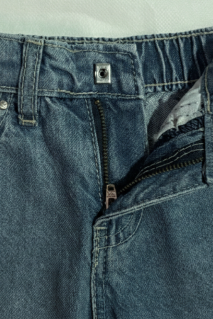 Girls Stylish Bow Embroidery Denim