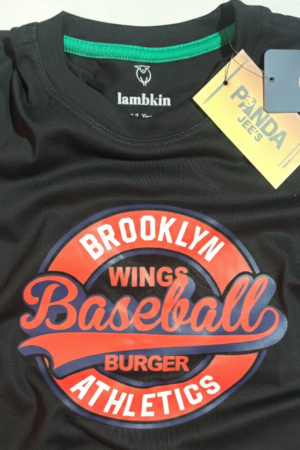 Premium Quality Black ''Baseball'' 'Printed' Boys T-Shirt