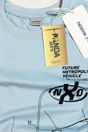 Branded Boys T-Shirt Light Blue 'Sports Car' printed