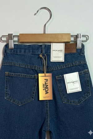 Girls Wide Legs Star Embroidery Denim