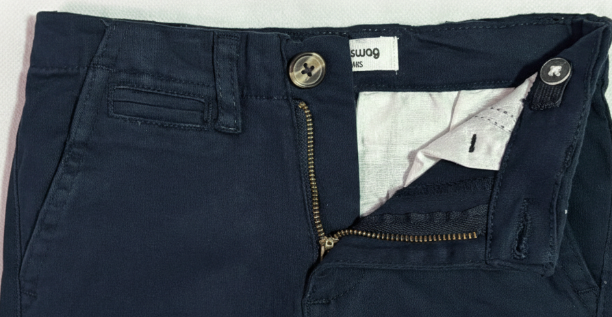 Boys Slim Cotton Pant-Blue Color - Image 4