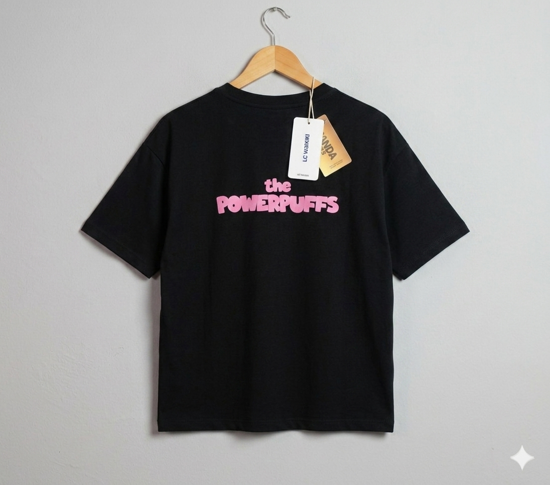 Branded Baggy Style T-Shirt "Powerpuff Girls" Print - Image 2