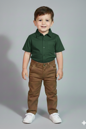 Baby Boy Cotton Pant-camel color