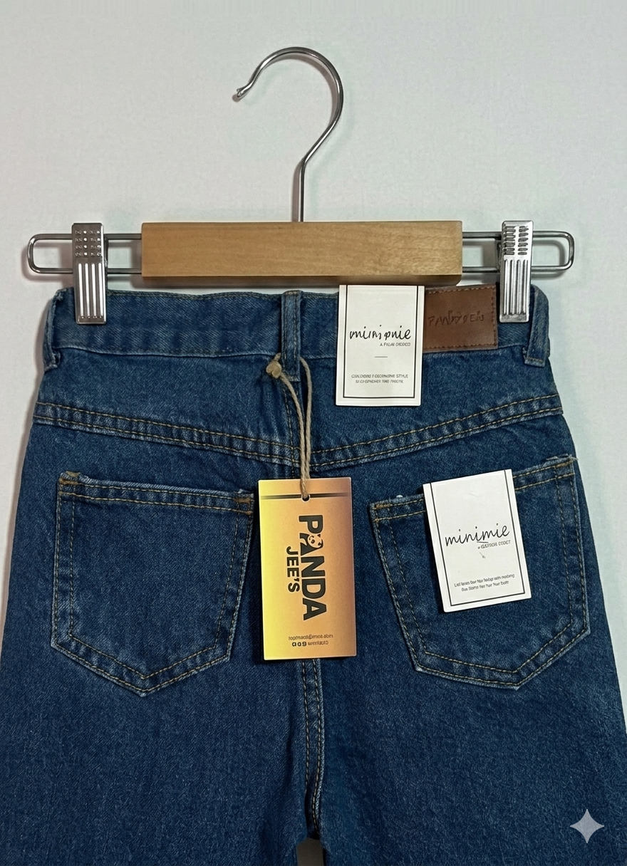 Girls Stylish Wide Legs Long Steps Denim - Image 6