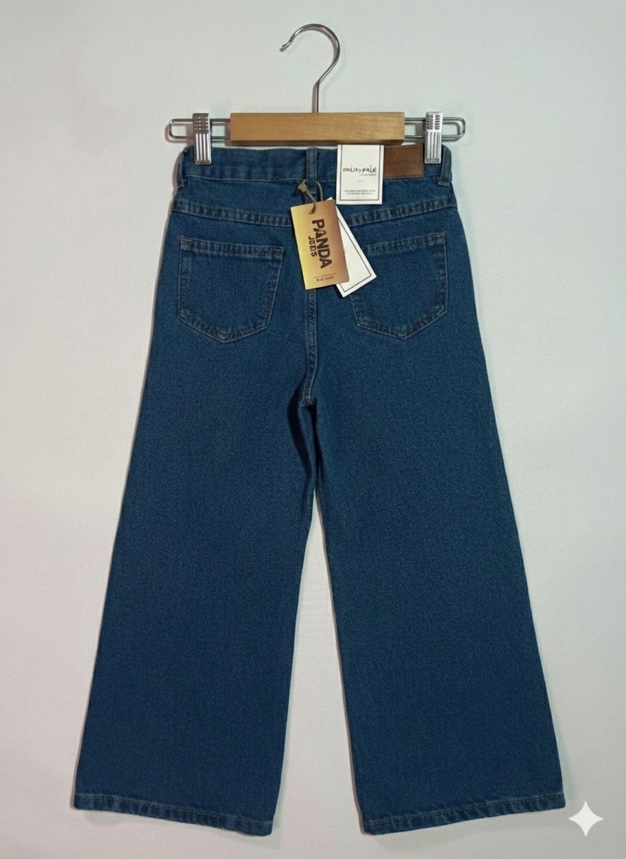 Girls Stylish Wide Legs Long Steps Denim - Image 5