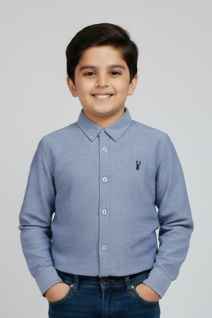 Sky Blue Formal Boys Shirt